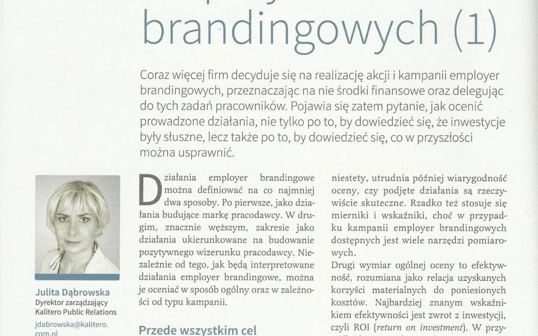 Poradnik jak oceniać działania employer brandingowe